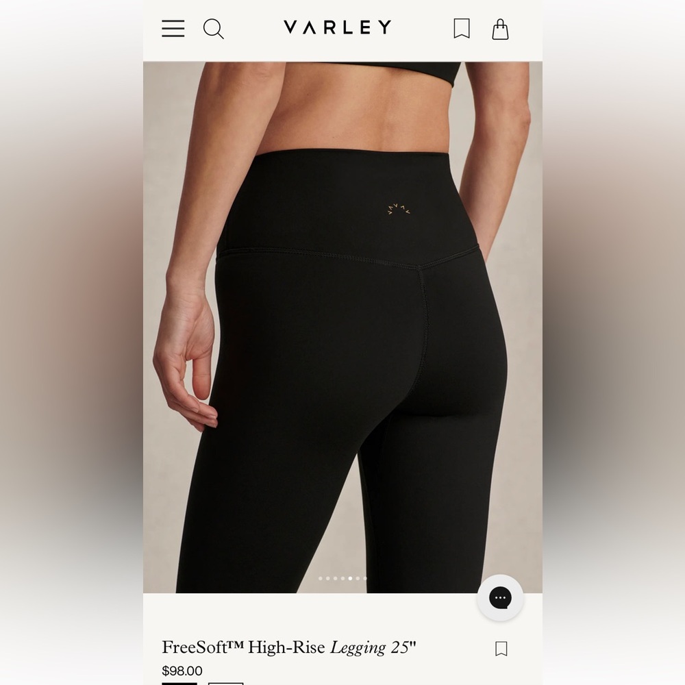 VARLEY Free-Soft High-Rise Leggings 25” - Black - Picture 5 of 11